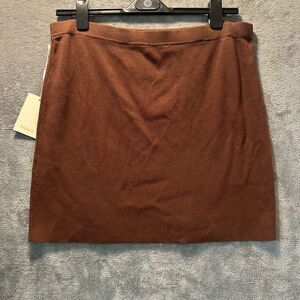 NWT NEW Parker Deep Mocha Brown Knit Sweater‎ Mini Skirt Size XL